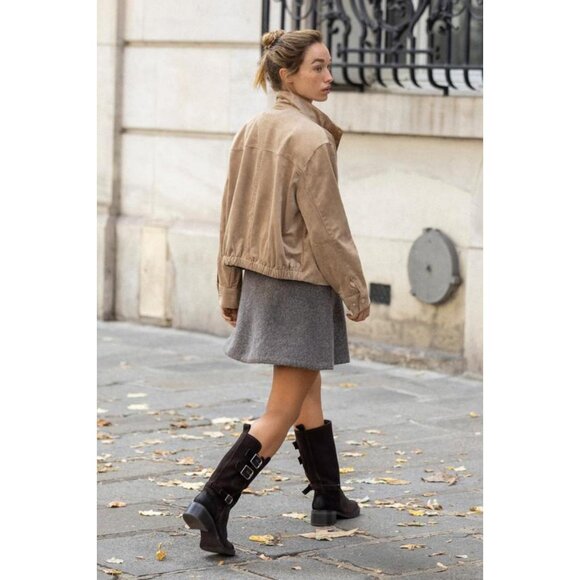 ZARA FAUX SUEDE JACKET - Picture 5 of 7